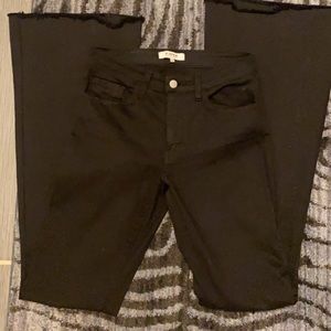Black denim flare jeans